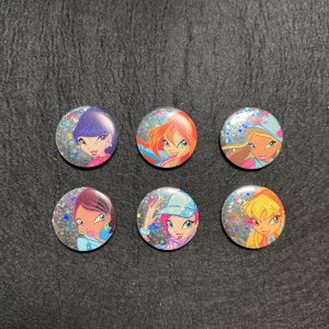 Winx Club Fashion Pins – Glitzer Komplett-Set (2007)