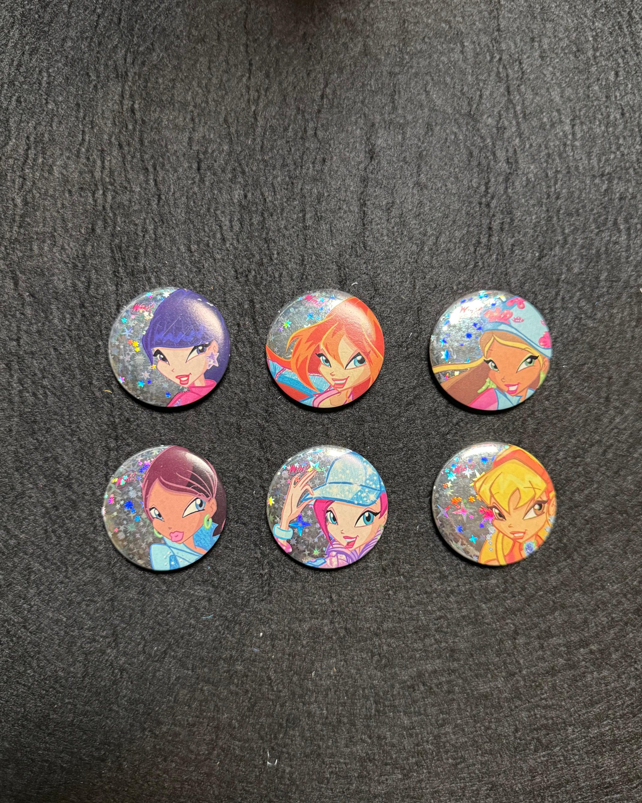 Winx Club Fashion Pins – Glitzer Komplett-Set (2007)