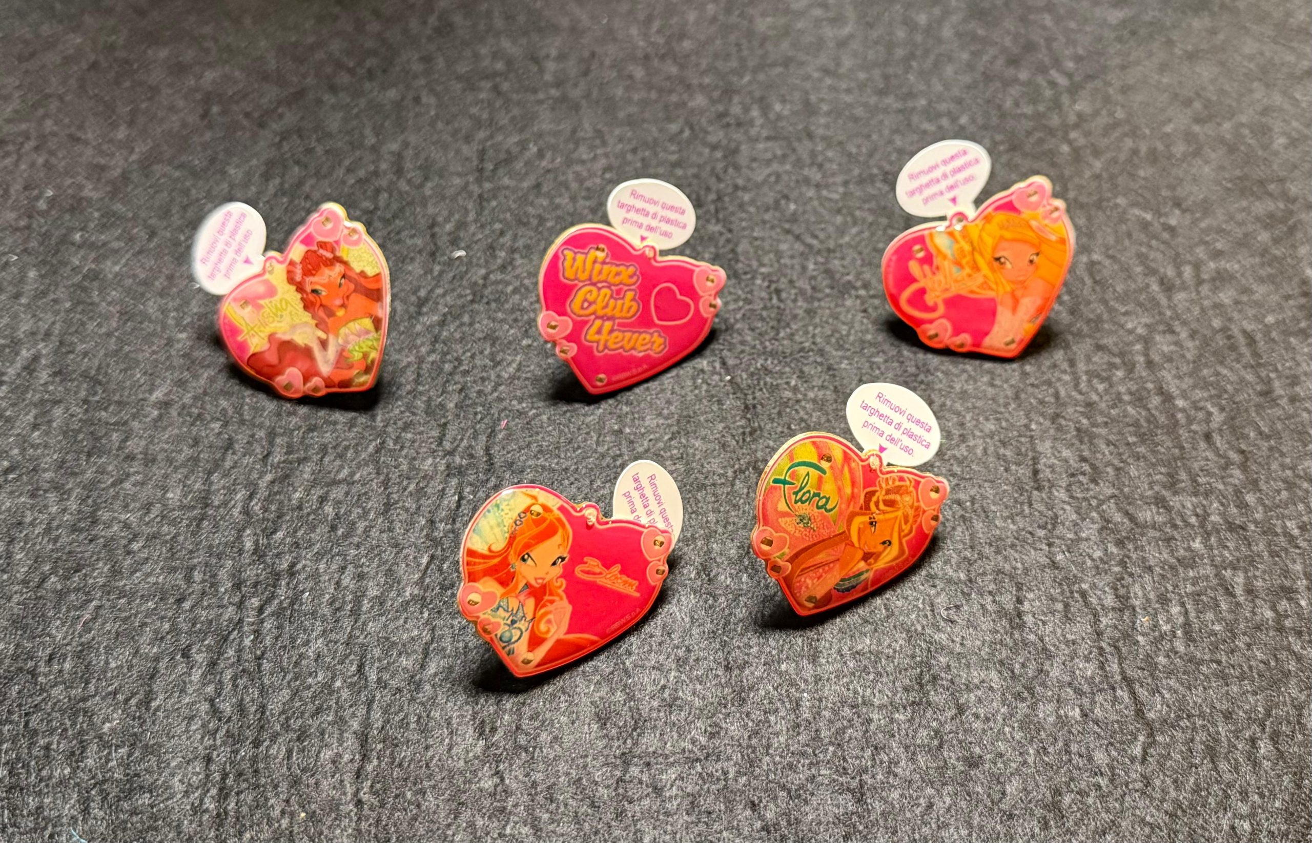 Winx Club Fashion Pins Special LED Komplett-Set (2007) – Vintage Sammlerware – Ohne Batterien