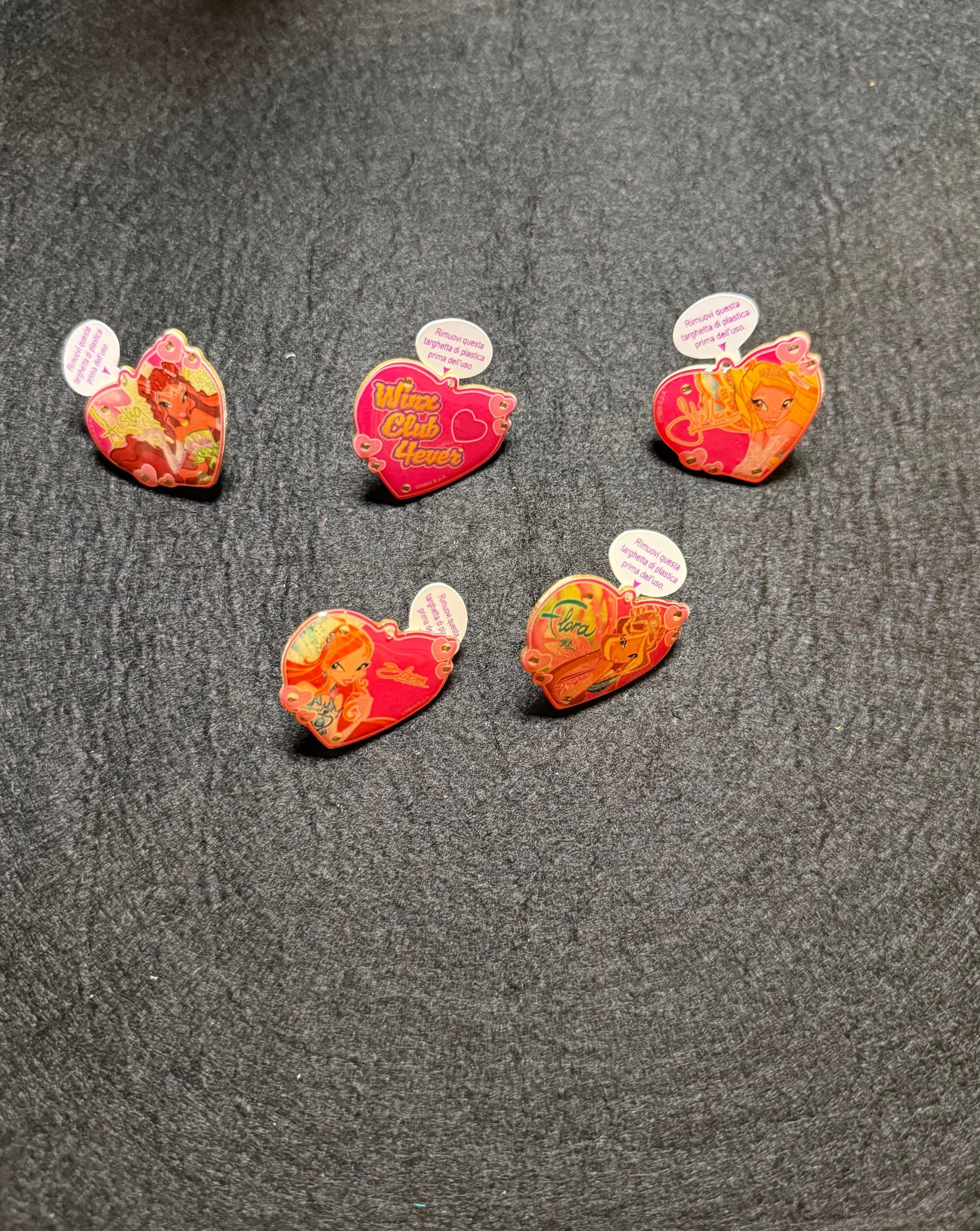 Winx Club Fashion Pins Special LED Komplett-Set (2007) – Vintage Sammlerware – Ohne Batterien